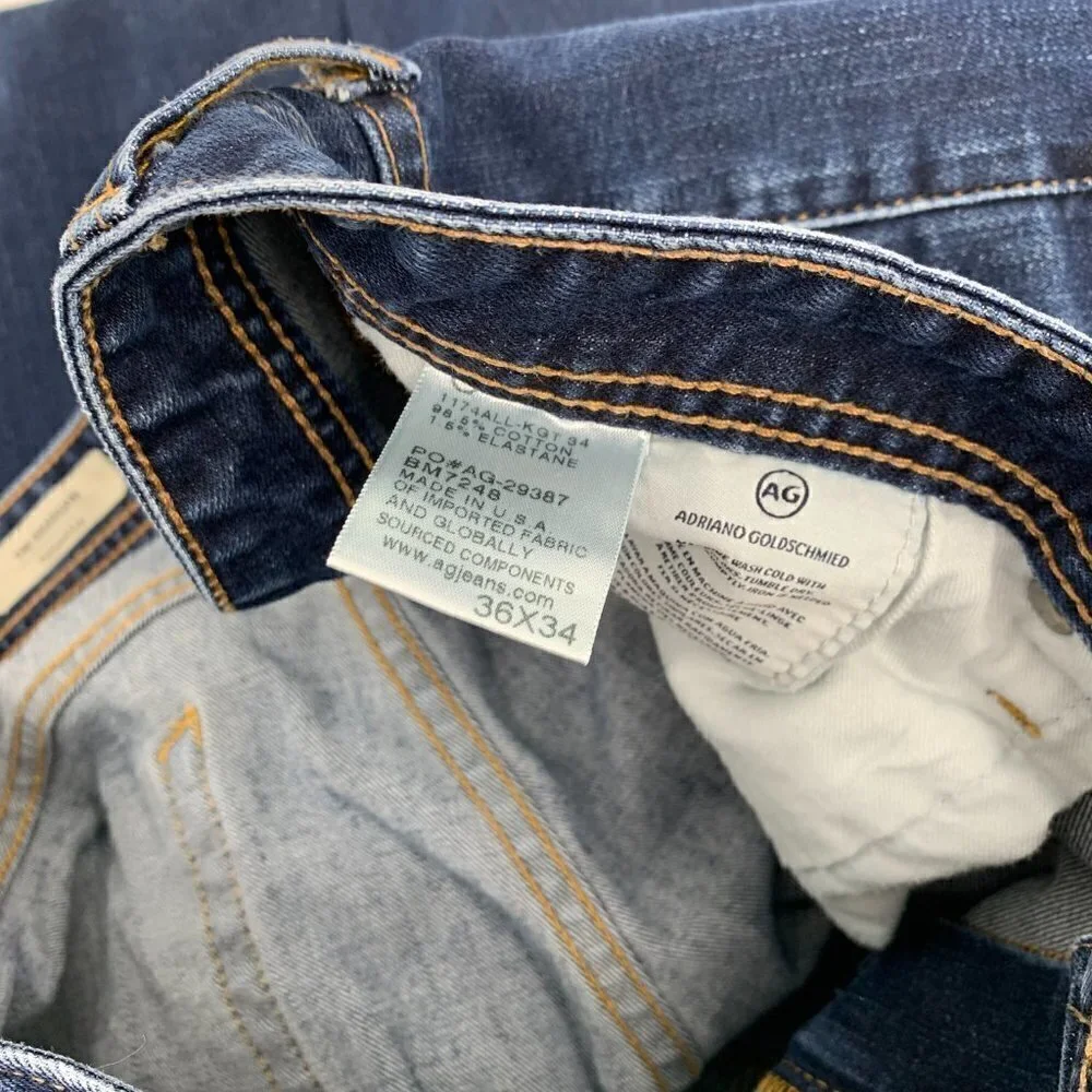 AG Adriano Goldschmeid The graduate denim jeans dark wash tailored leg men 38